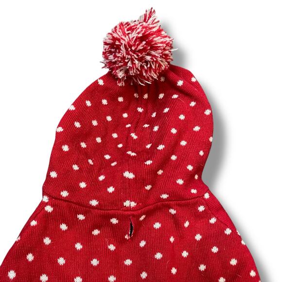 Blueberry Pet Dog Sz XL Hoodie Sweater Pom Nordic Festive Holiday Red White 16” - Picture 5 of 13